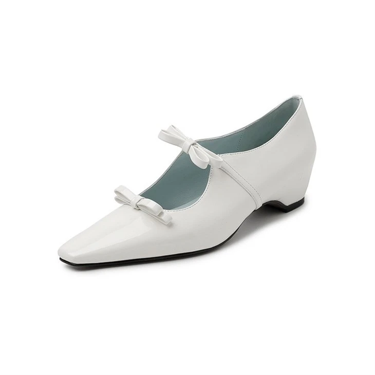Custom Vintage Wedge Heel Mary Jane Pumps factory